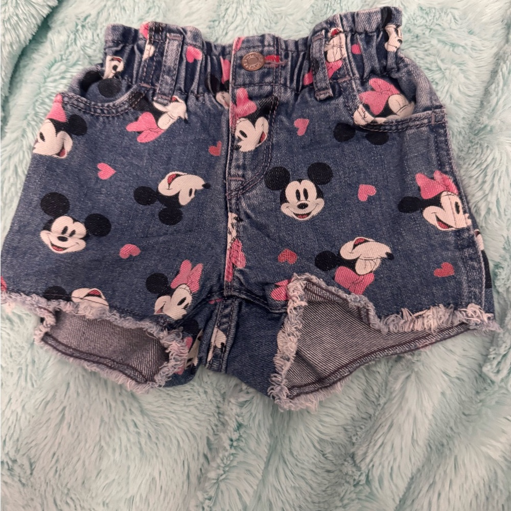 Disney Blue and Pink Mickey Mouse Kids Shorts